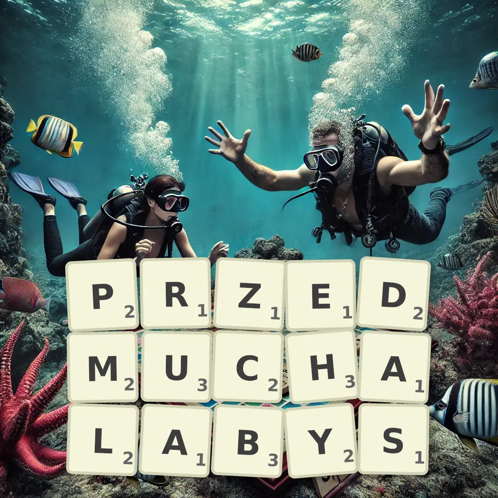 Słowa z liter PRZEDMUCHAŁABYŚ