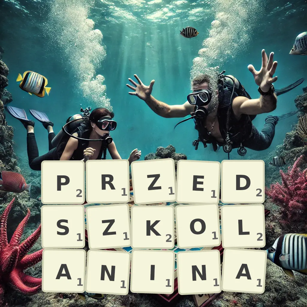 Słowa z liter PRZEDSZKOLANINA