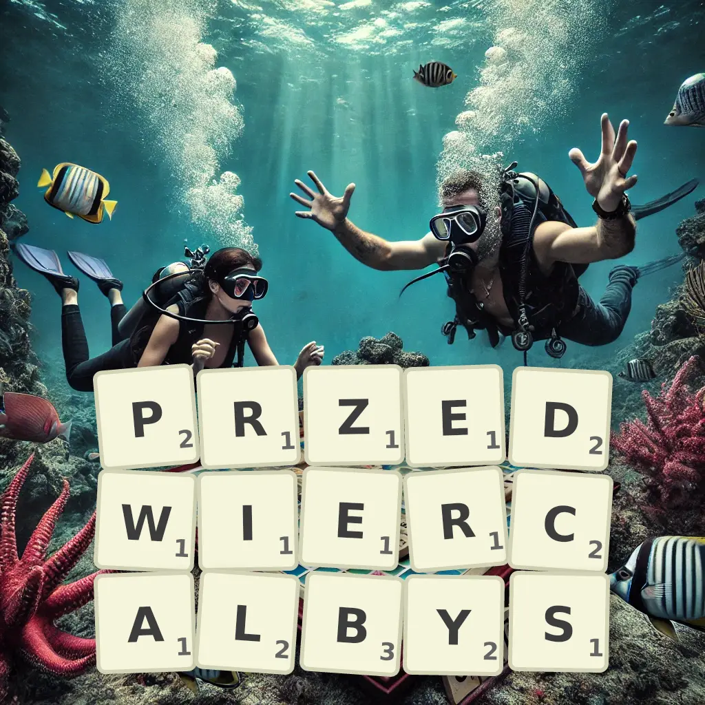 Słowa z liter PRZEDWIERCAŁBYŚ