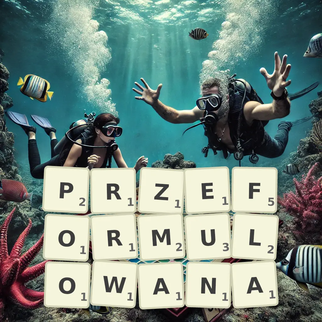 Słowa z liter PRZEFORMUŁOWANĄ