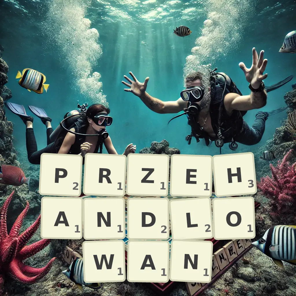 Słowa z liter PRZEHANDLOWAŃ