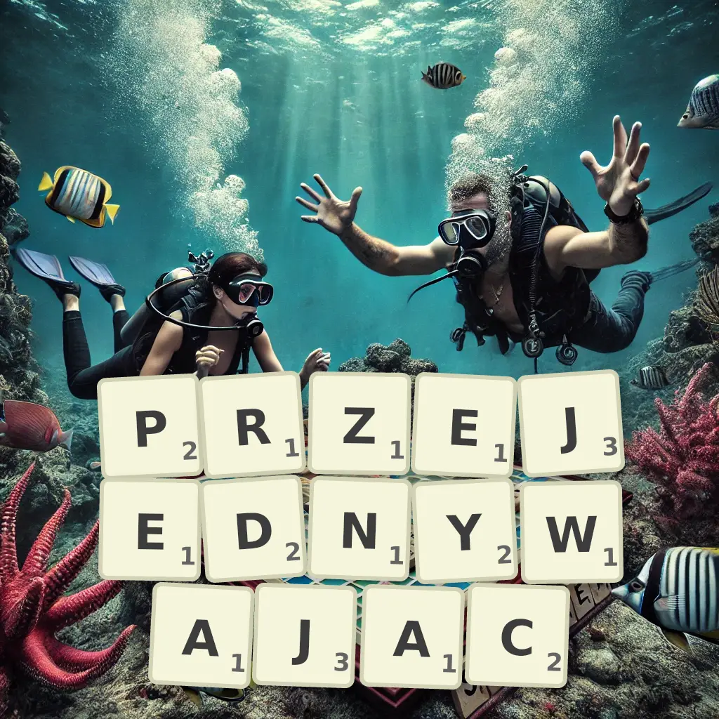 Słowa z liter PRZEJEDNYWAJĄC