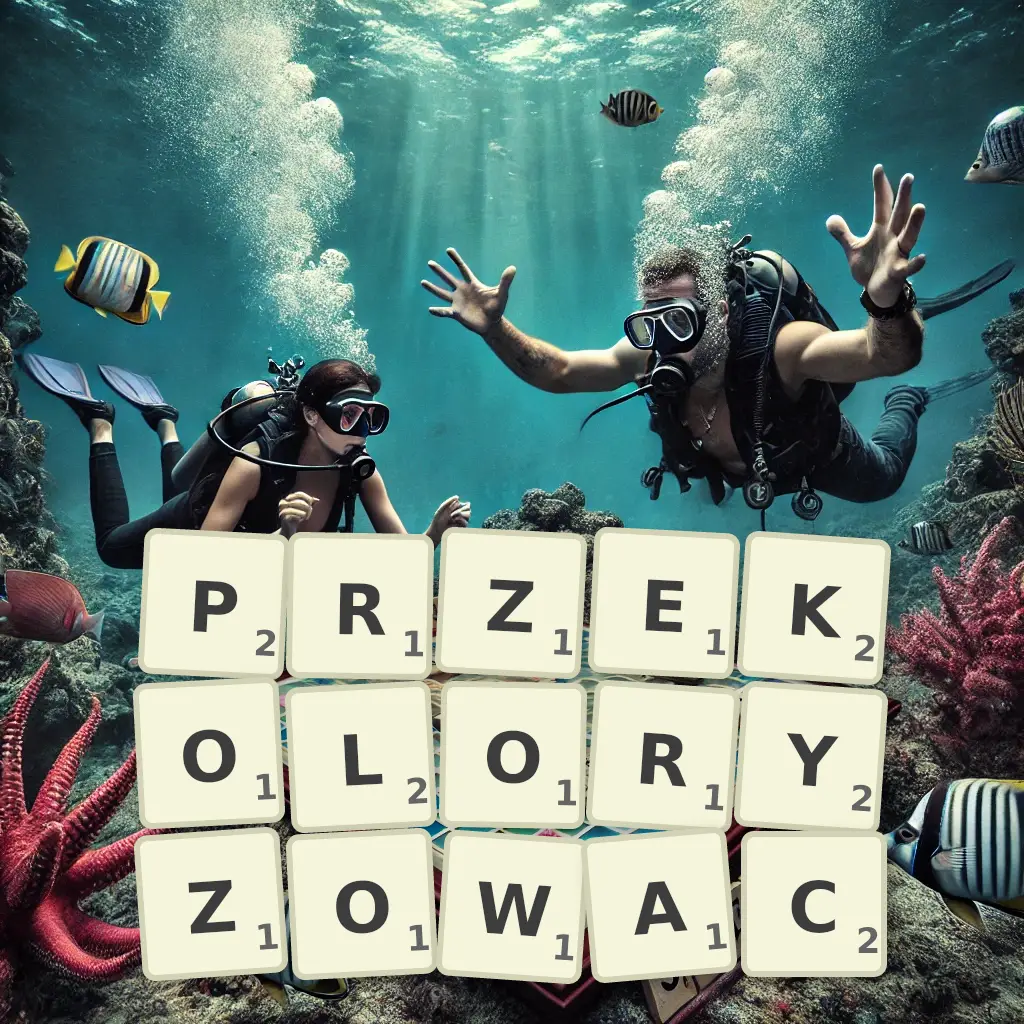 Słowa z liter PRZEKOLORYZOWAĆ