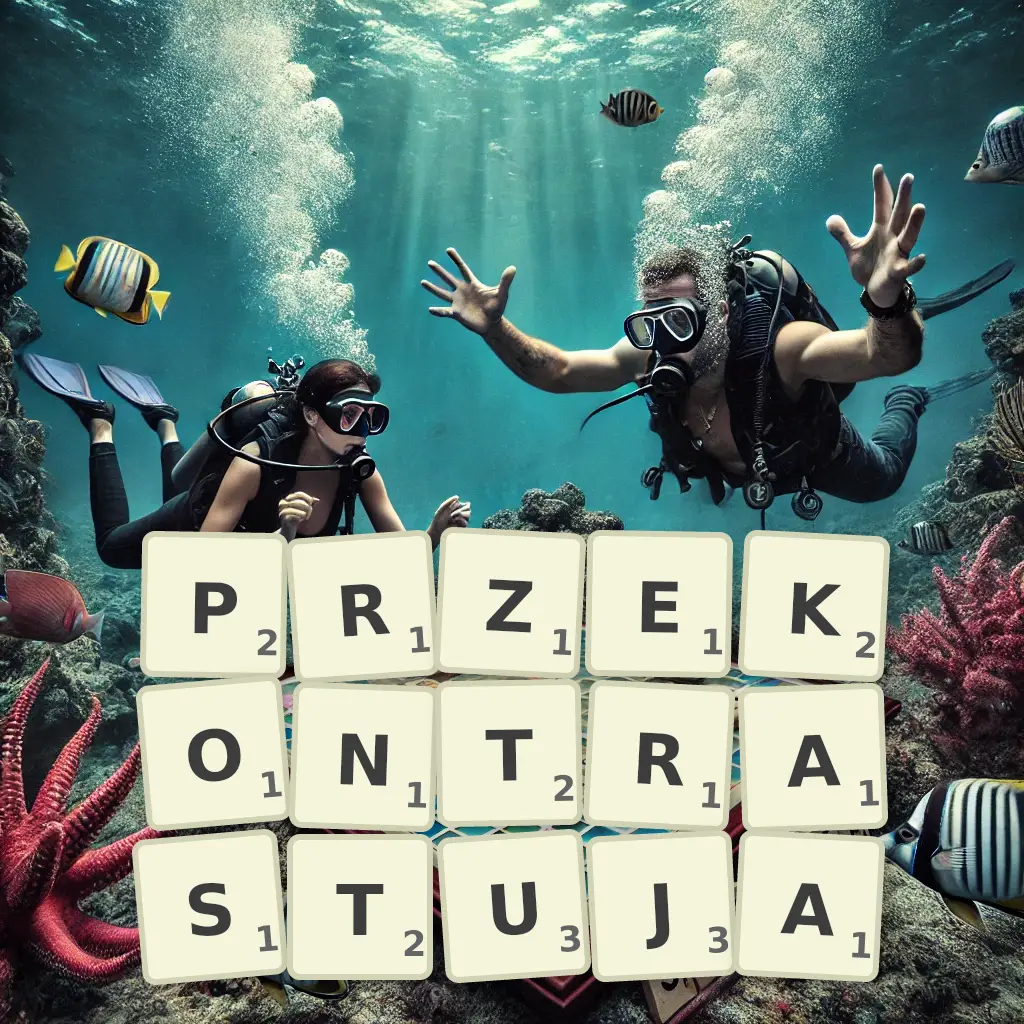 Słowa z liter PRZEKONTRASTUJĄ