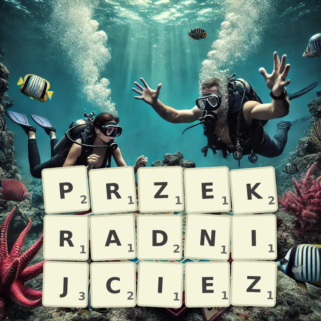 Słowa z liter PRZEKRADNIJCIEŻ