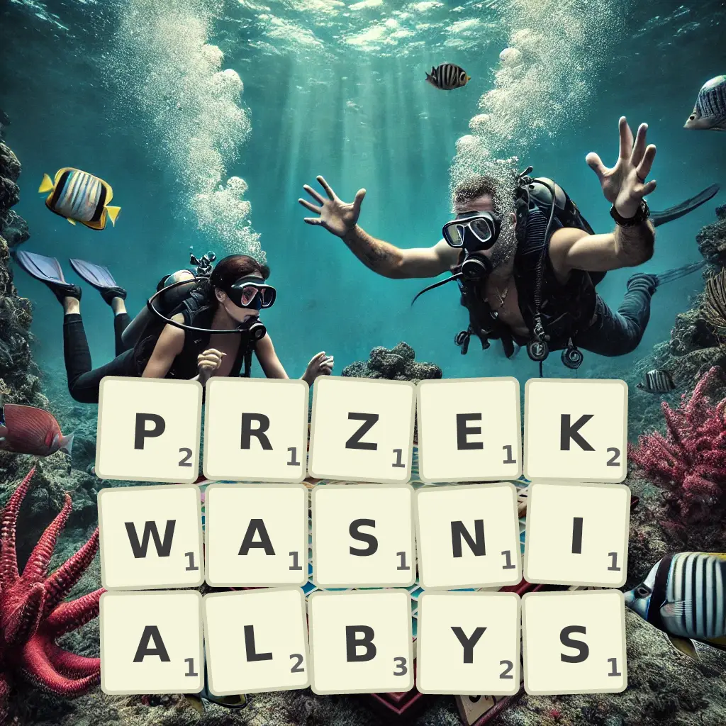 Słowa z liter PRZEKWAŚNIAŁBYŚ
