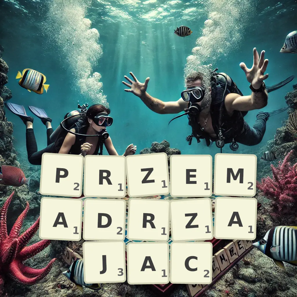 Słowa z liter PRZEMĄDRZAJĄC