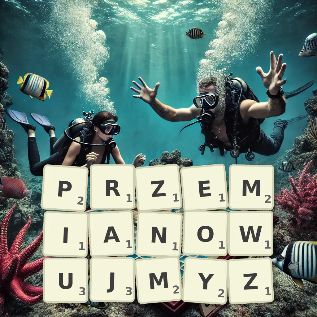 Słowa z liter PRZEMIANOWUJMYŻ