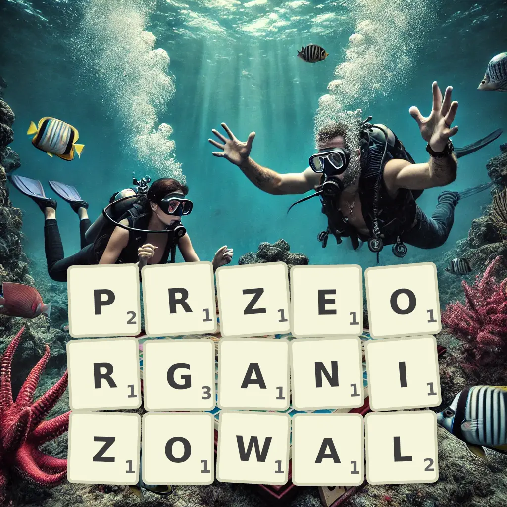 Słowa z liter PRZEORGANIZOWAŁ