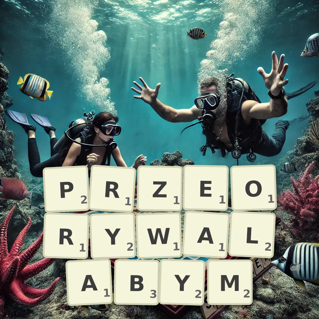 Słowa z liter PRZEORYWAŁABYM