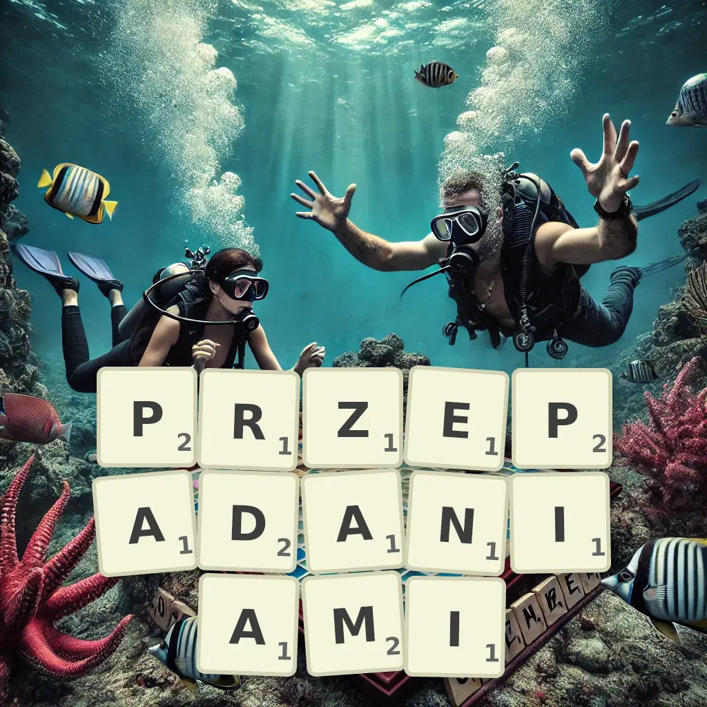 Lista słów z liter PRZEPADANIAMI Słowa z liter PRZEPADANIAMI
