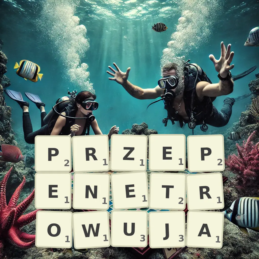 Słowa z liter PRZEPENETROWUJĄ