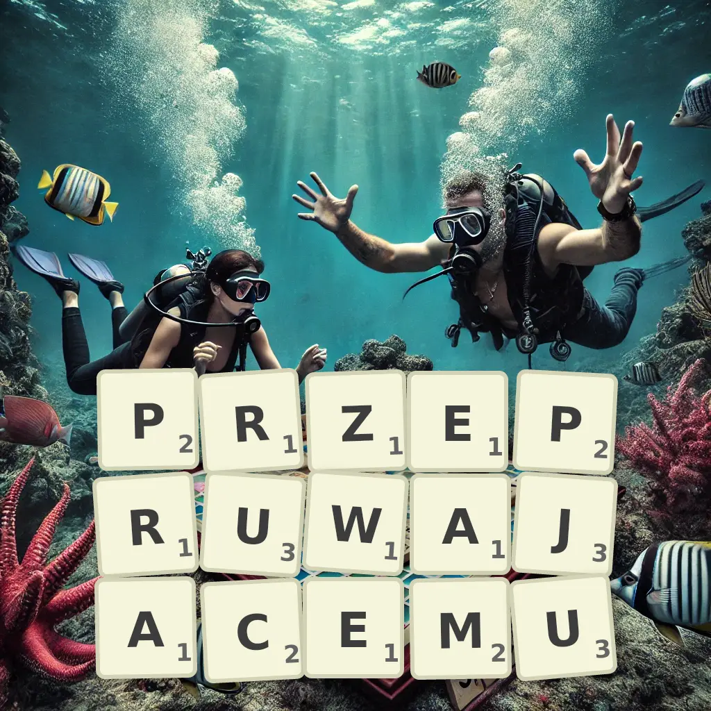 Słowa z liter PRZEPRUWAJĄCEMU