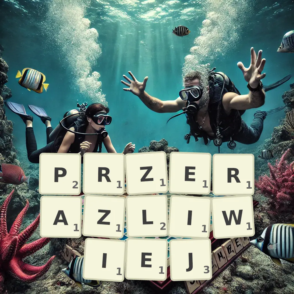 Słowa z liter PRZERAŹLIWIEJ