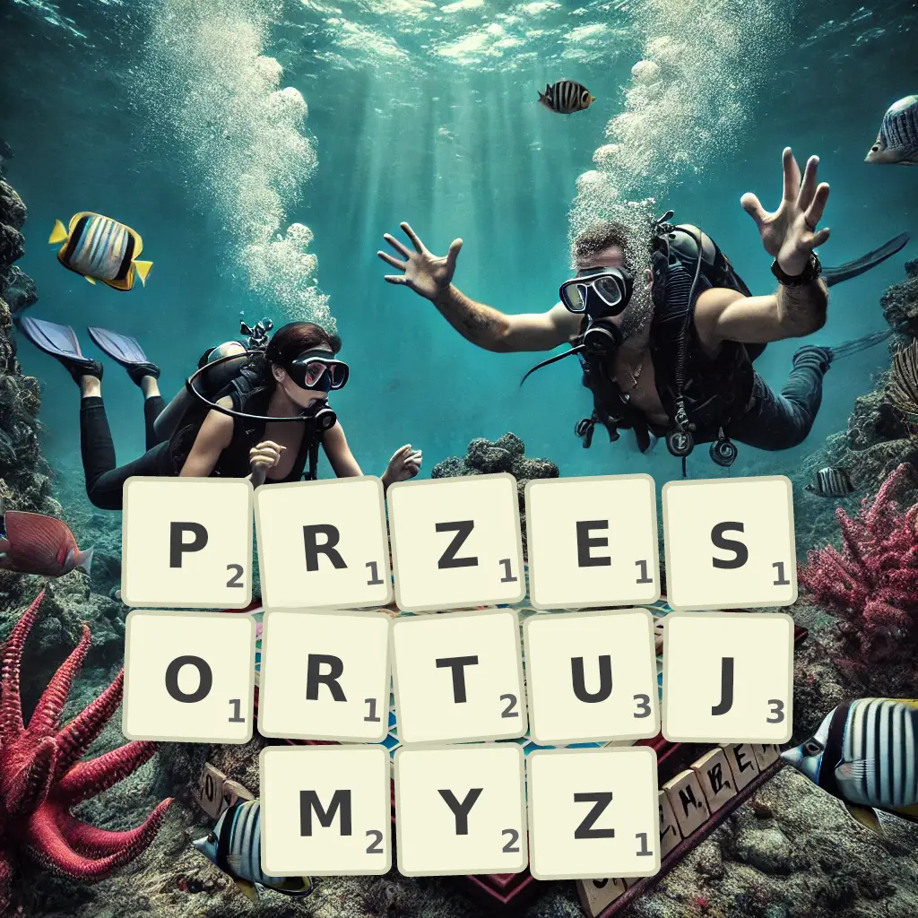 Słowa z liter PRZESORTUJMYŻ