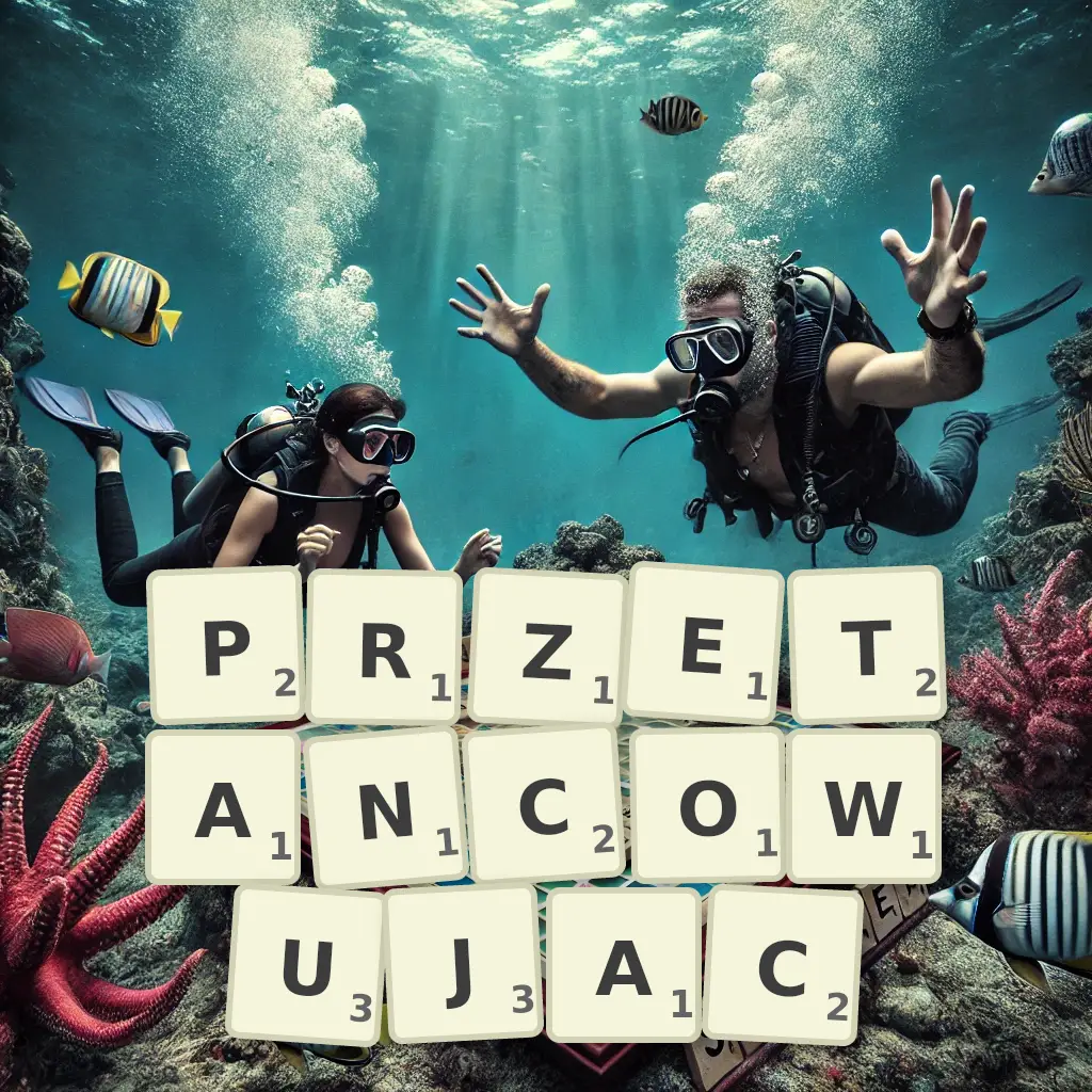 Słowa z liter PRZETAŃCOWUJĄC