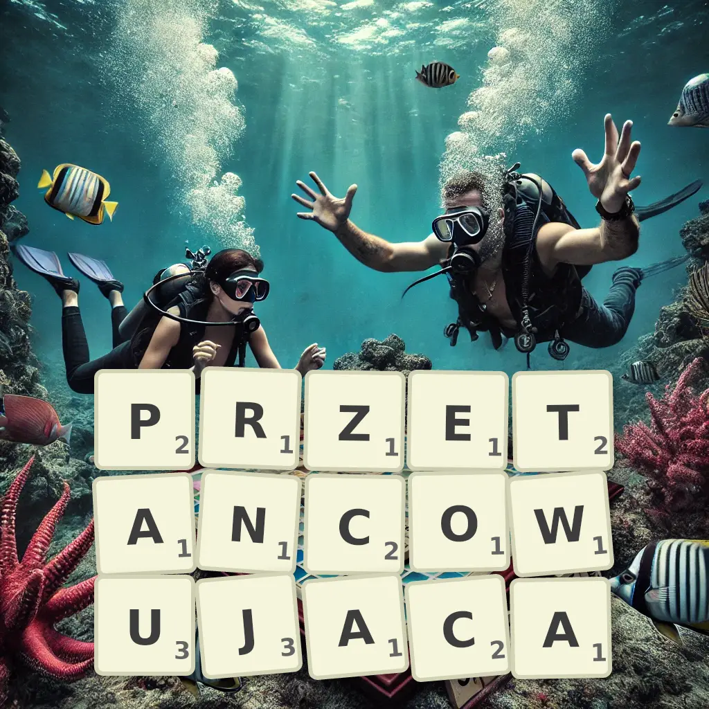 Słowa z liter PRZETAŃCOWUJĄCĄ