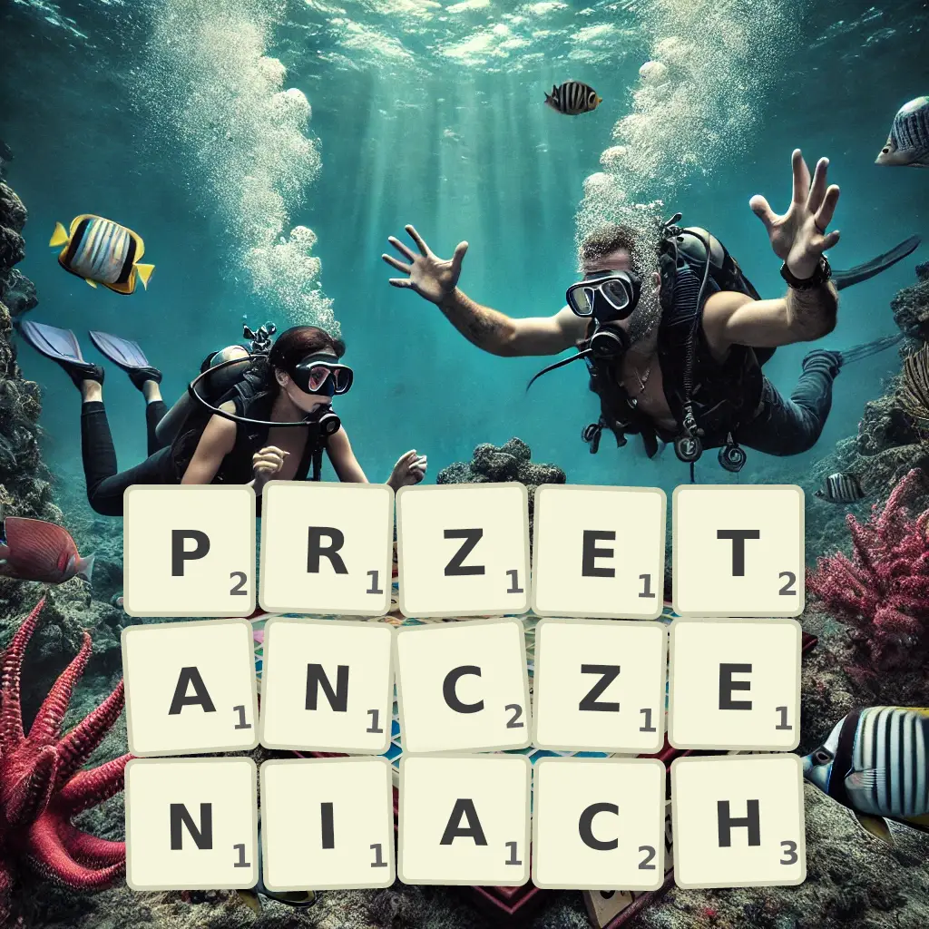 Słowa z liter PRZETAŃCZENIACH