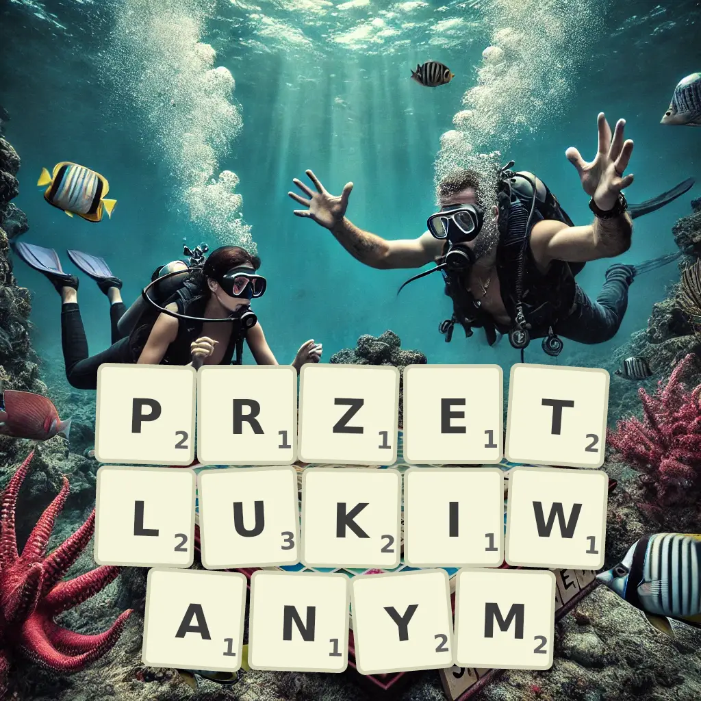 Słowa z liter PRZETŁUKIWANYM