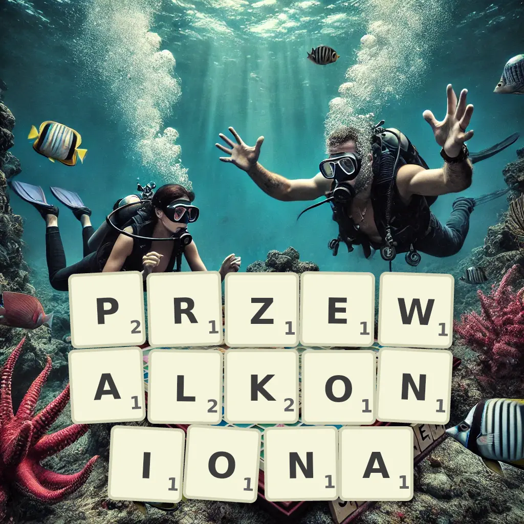 Słowa z liter PRZEWAŁKONIONĄ