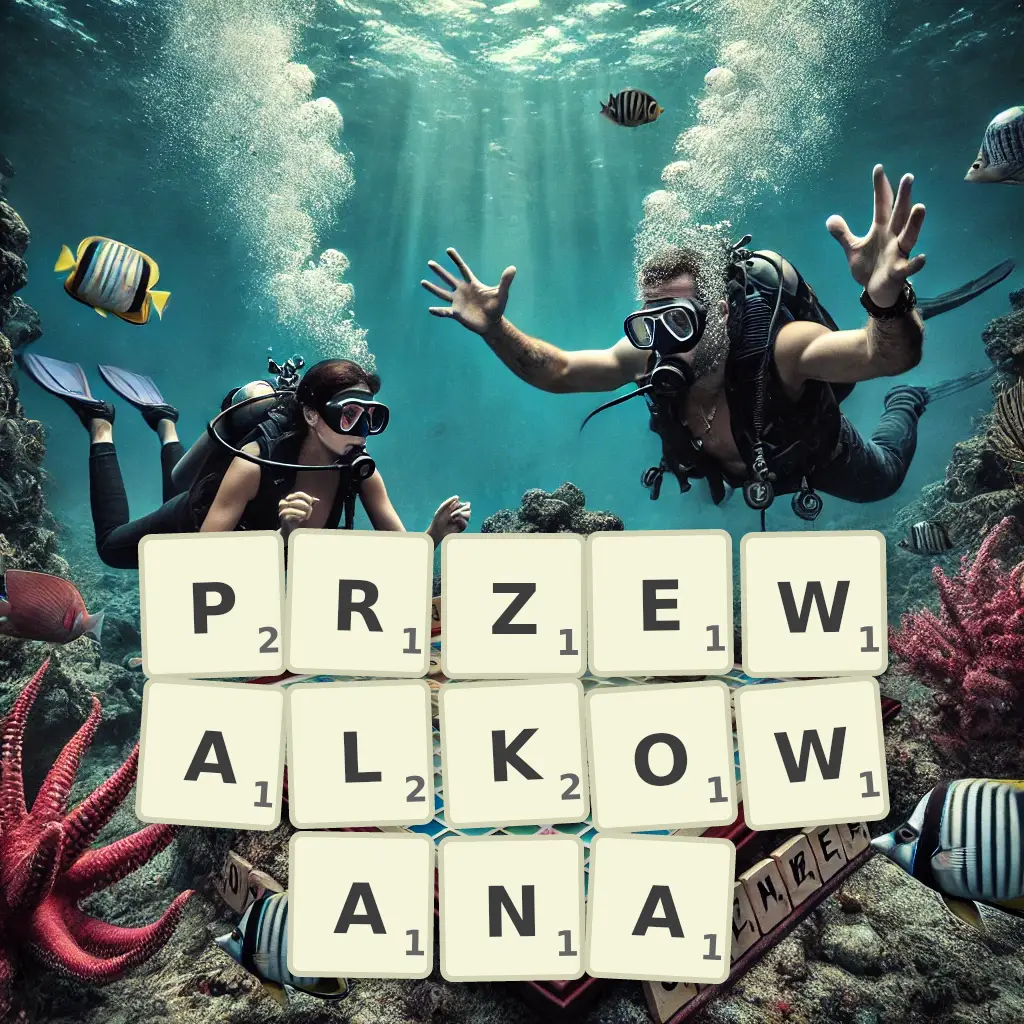 Słowa z liter PRZEWAŁKOWANĄ