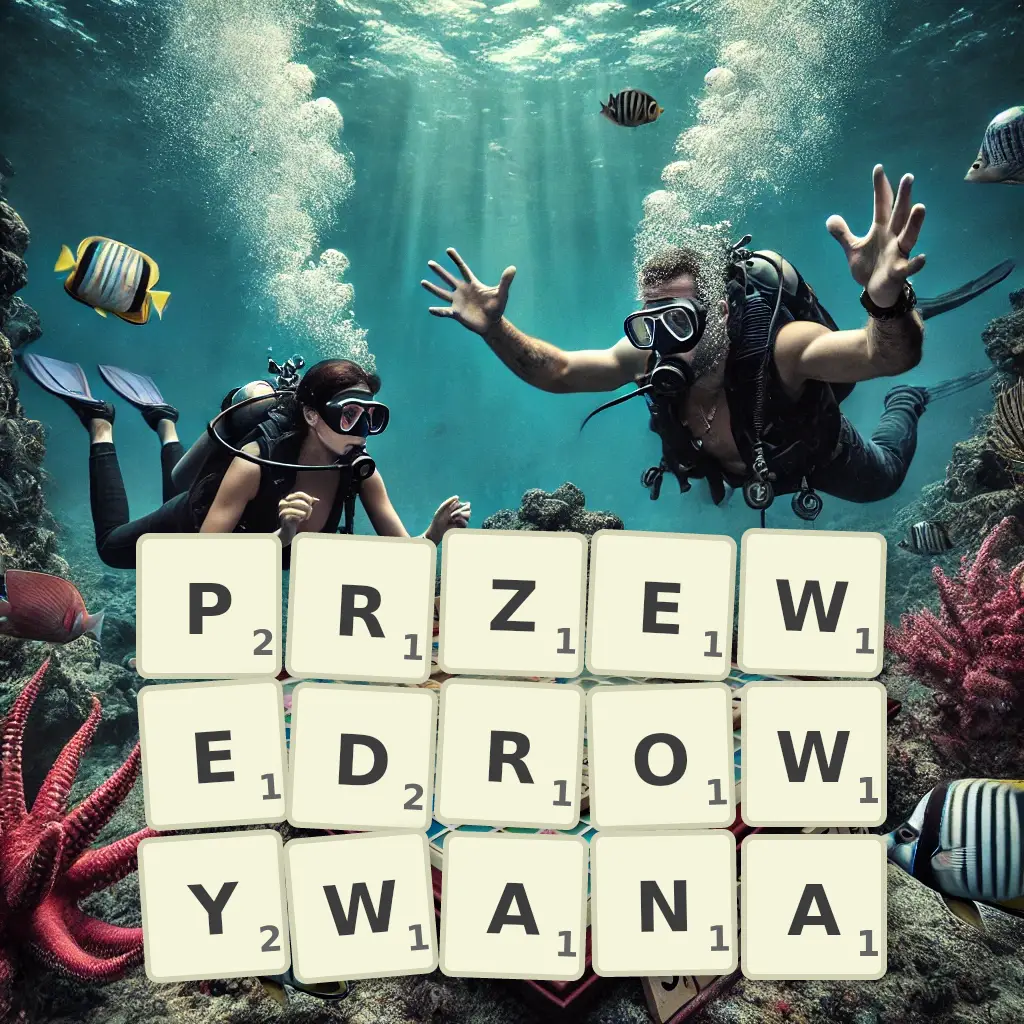 Słowa z liter PRZEWĘDROWYWANĄ