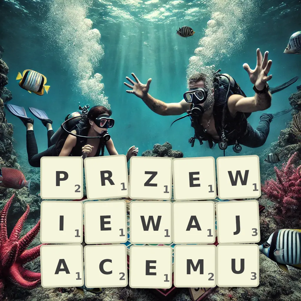 Słowa z liter PRZEWIEWAJĄCEMU