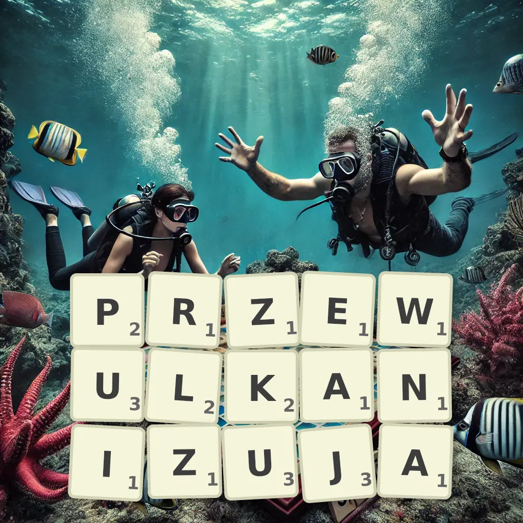 Słowa z liter PRZEWULKANIZUJĄ