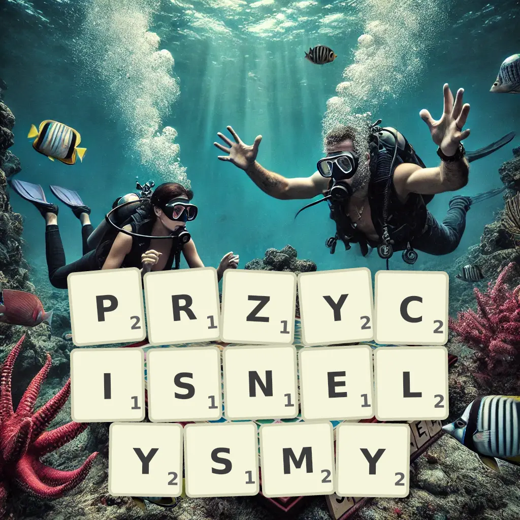 Słowa z liter PRZYCISNĘŁYŚMY