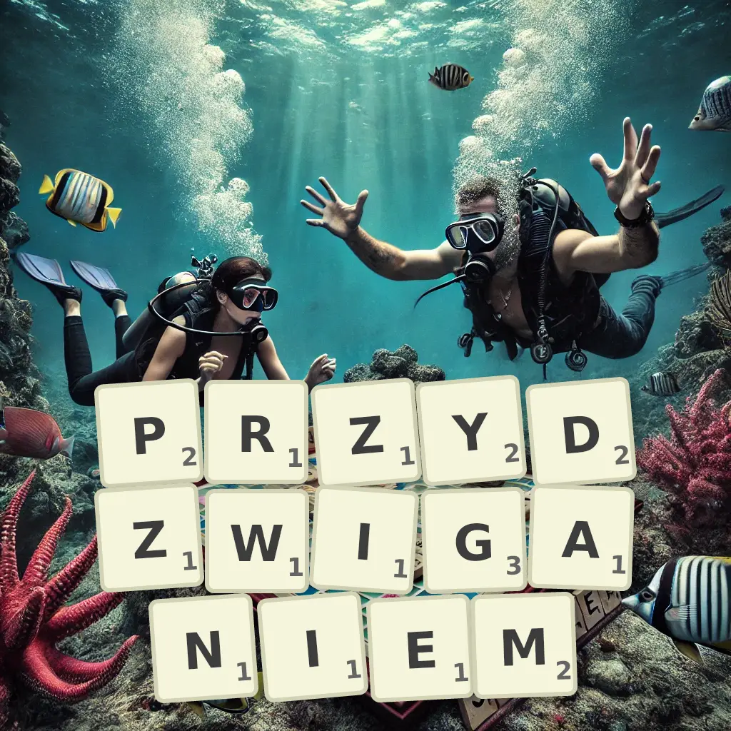 Słowa z liter PRZYDŹWIGANIEM
