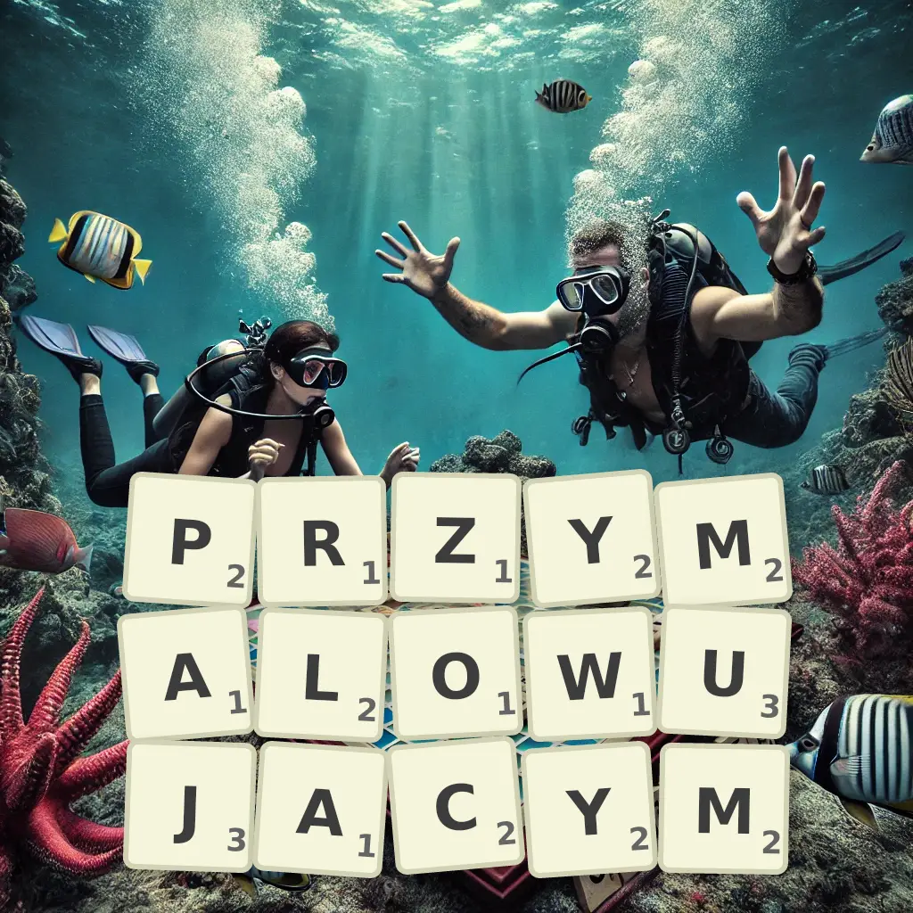 Słowa z liter PRZYMALOWUJĄCYM