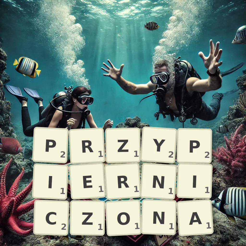 Słowa z liter PRZYPIERNICZONĄ
