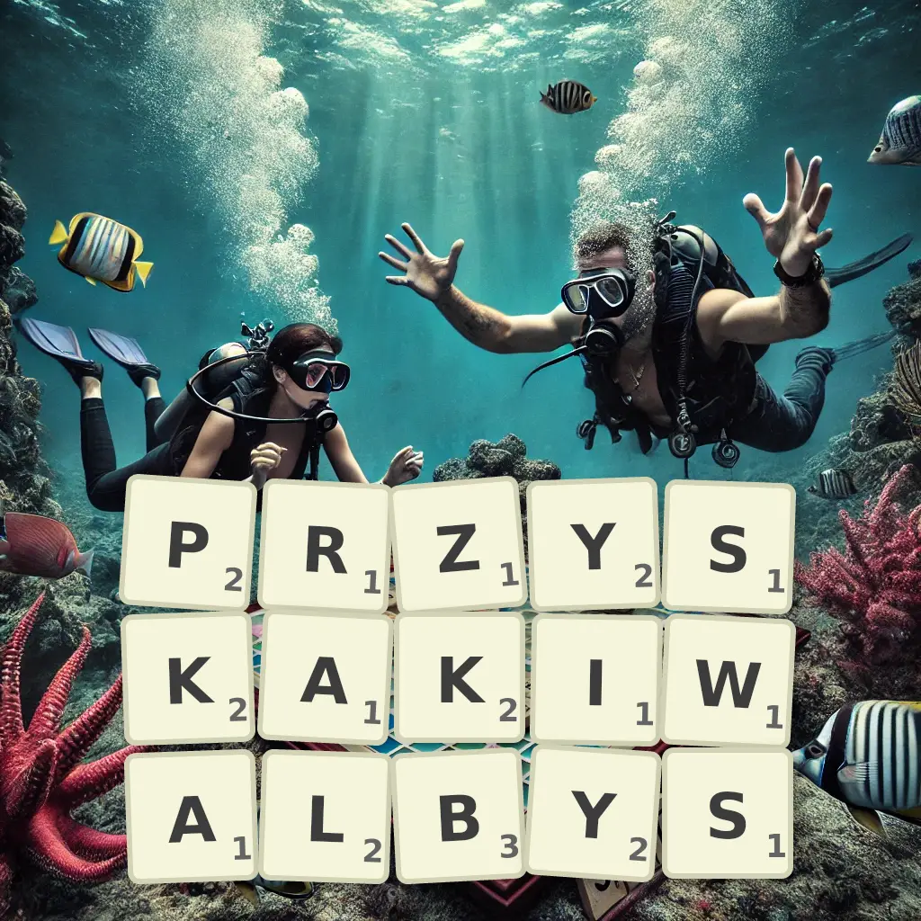 Słowa z liter PRZYSKAKIWAŁBYŚ