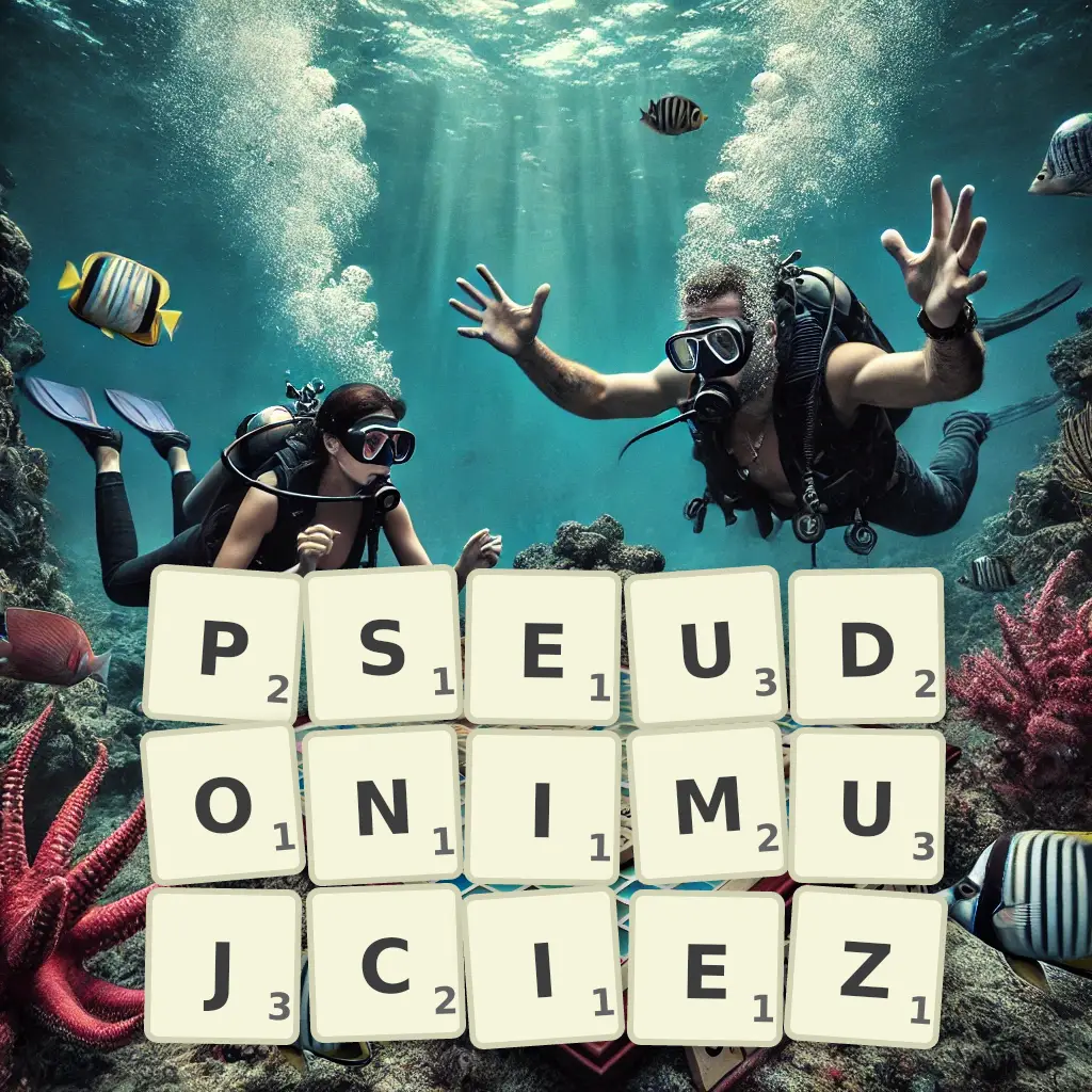 Słowa z liter PSEUDONIMUJCIEŻ