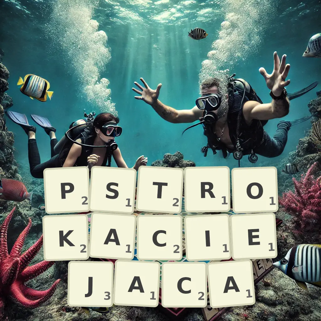 Słowa z liter PSTROKACIEJĄCA