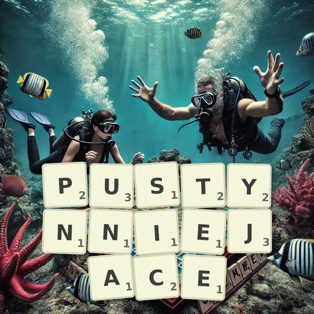 Słowa z liter PUSTYNNIEJĄCE