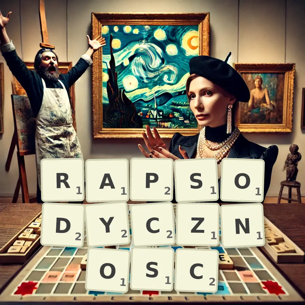 Słowa z liter RAPSODYCZNOŚĆ