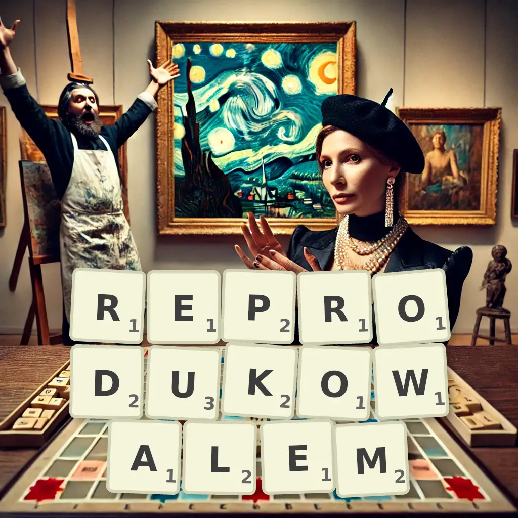 Słowa z liter REPRODUKOWAŁEM