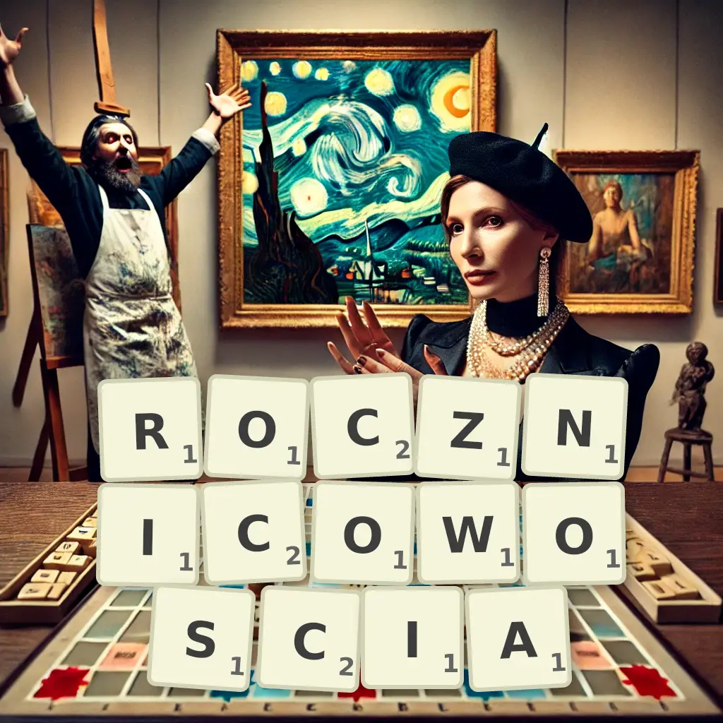 Słowa z liter ROCZNICOWOŚCIĄ