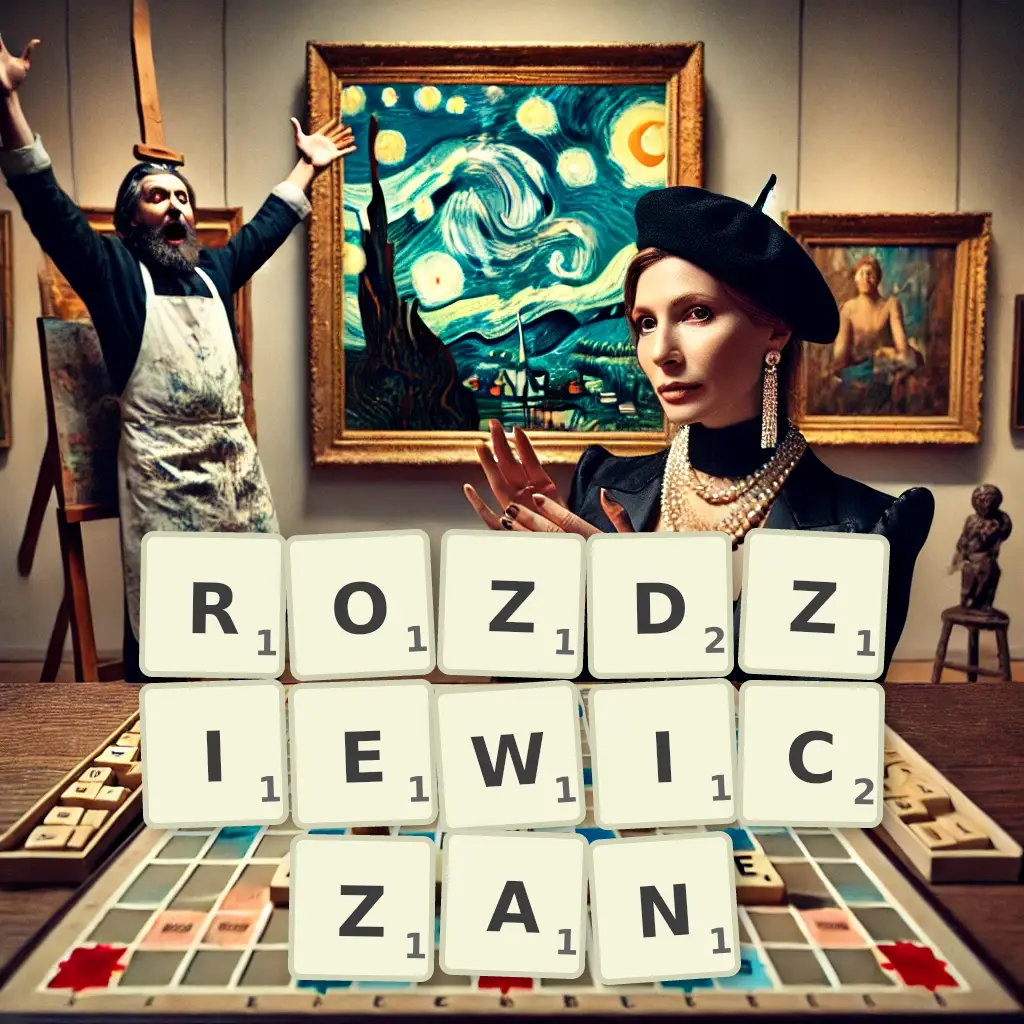 Słowa z liter ROZDZIEWICZAŃ