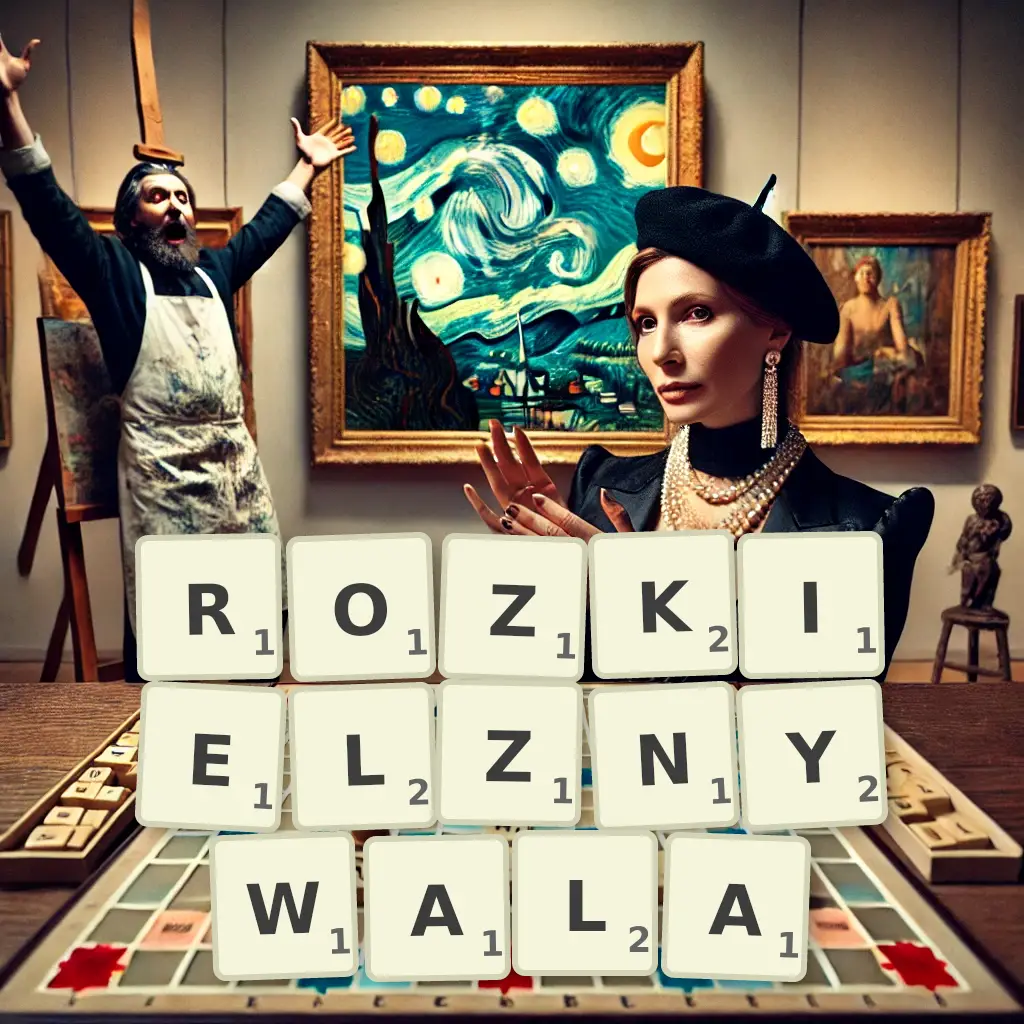 Słowa z liter ROZKIEŁZNYWAŁA