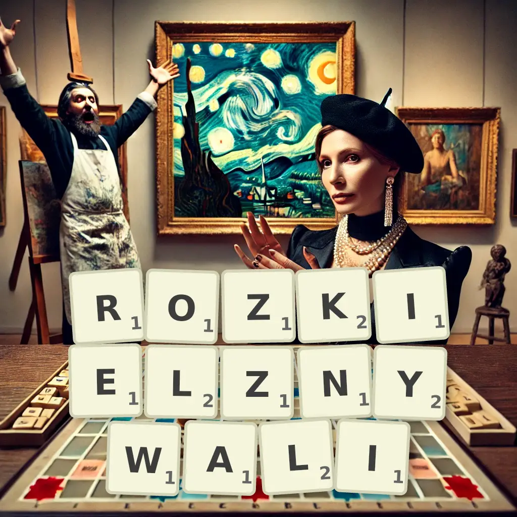 Słowa z liter ROZKIEŁZNYWALI