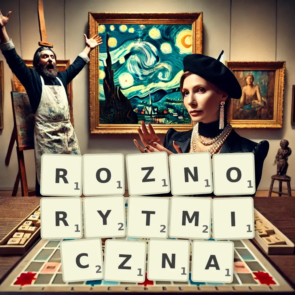 Słowa z liter RÓŻNORYTMICZNA