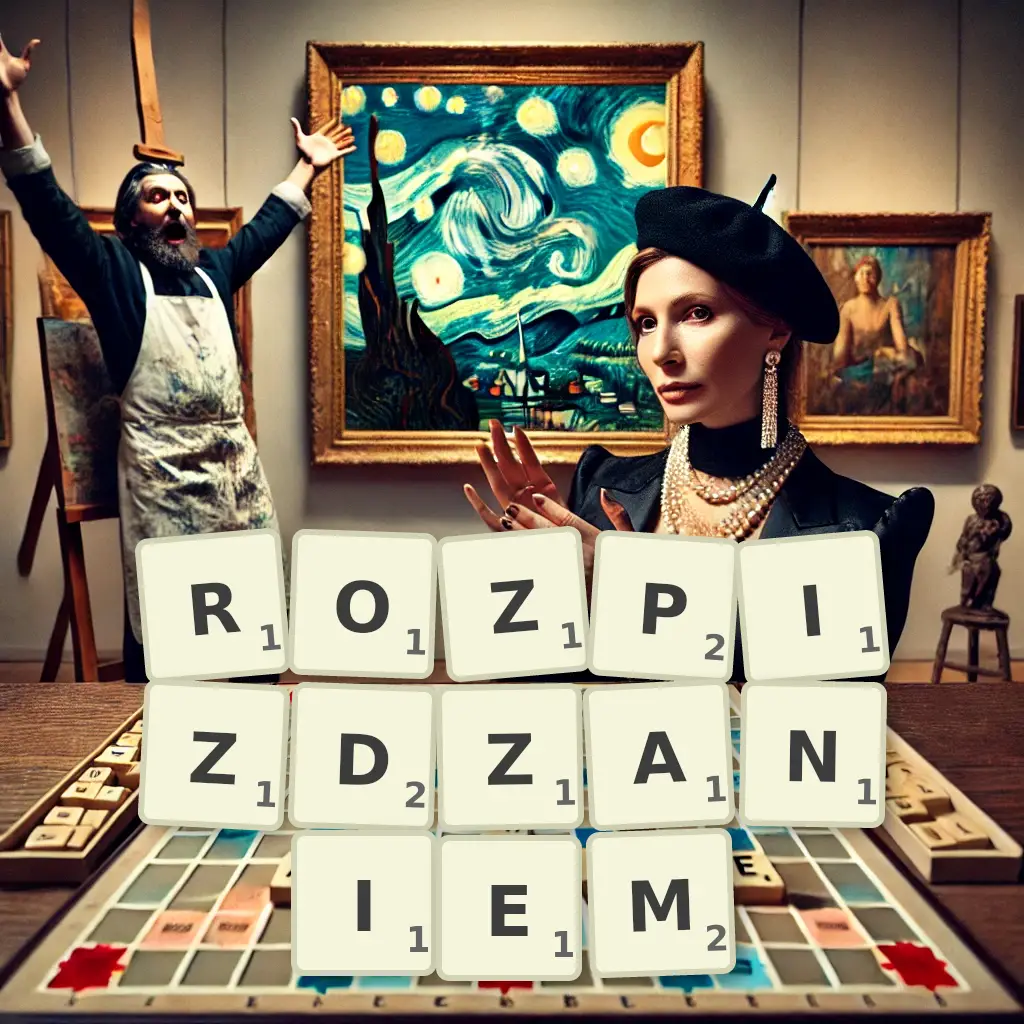 Słowa z liter ROZPIŻDŻANIEM