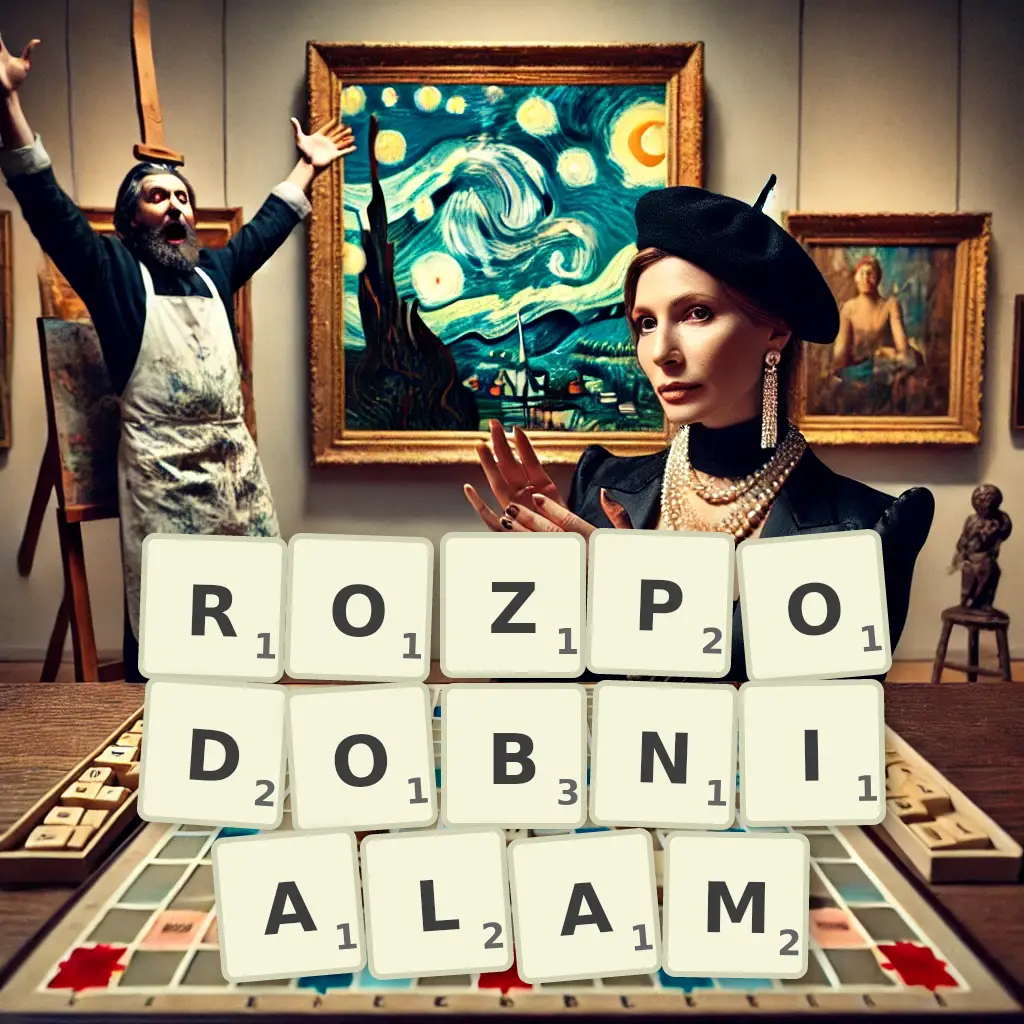 Słowa z liter ROZPODOBNIAŁAM