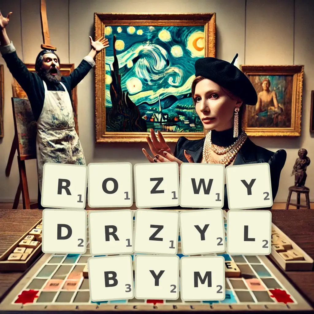 Słowa z liter ROZWYDRZYŁBYM