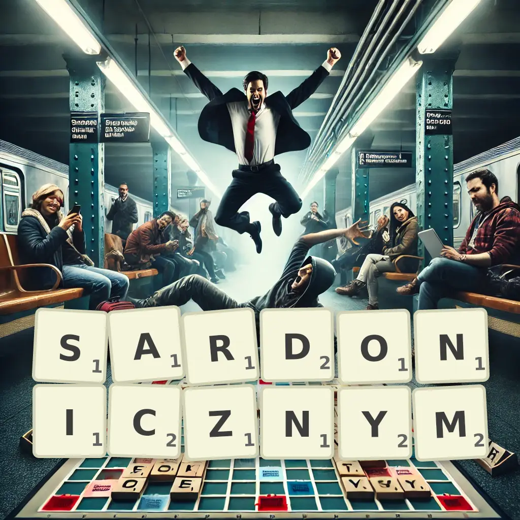 Słowa z liter SARDONICZNYM