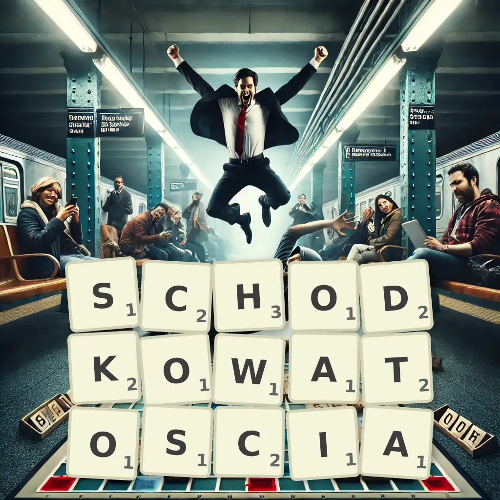 Słowa z liter SCHODKOWATOŚCIĄ