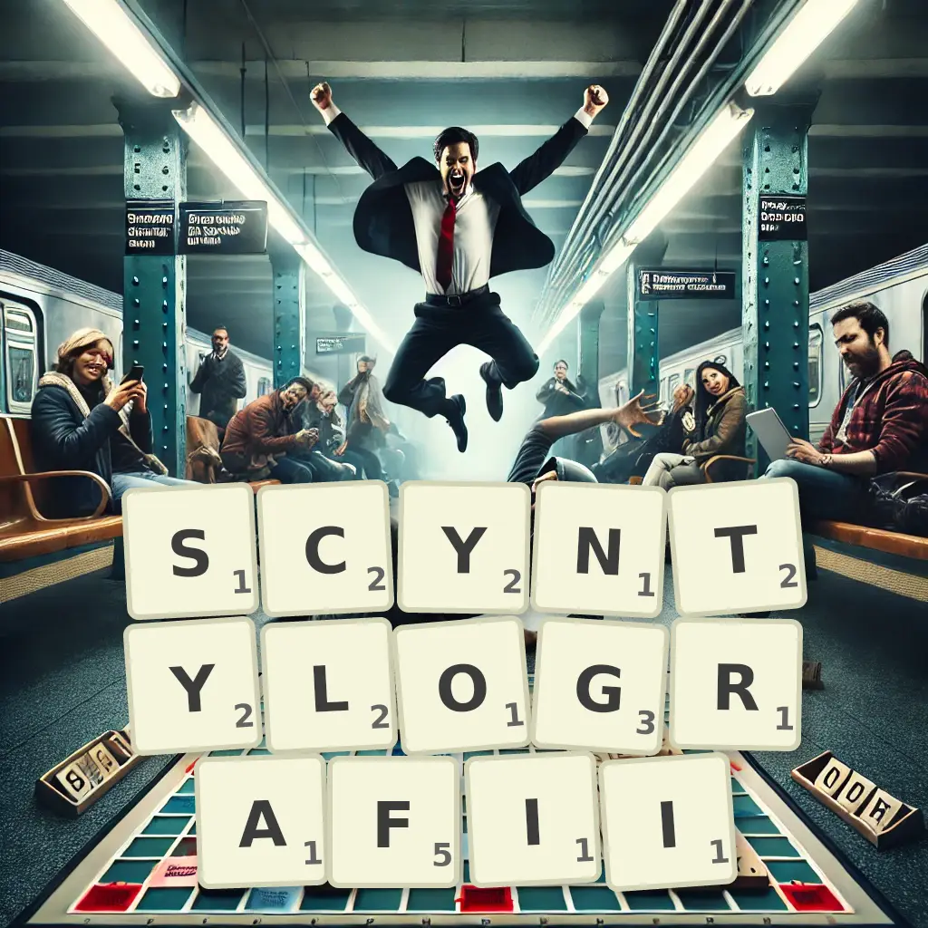 Słowa z liter SCYNTYLOGRAFII