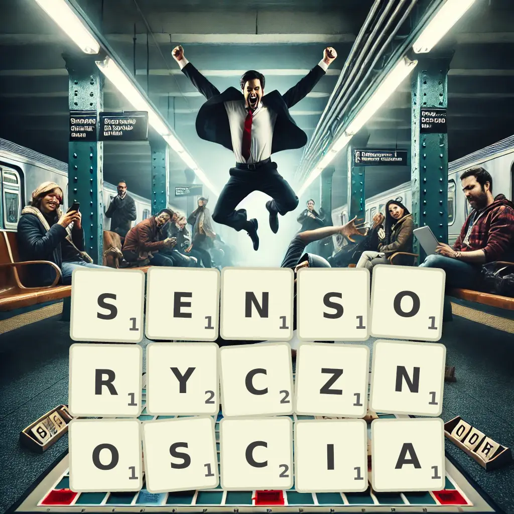Słowa z liter SENSORYCZNOŚCIĄ